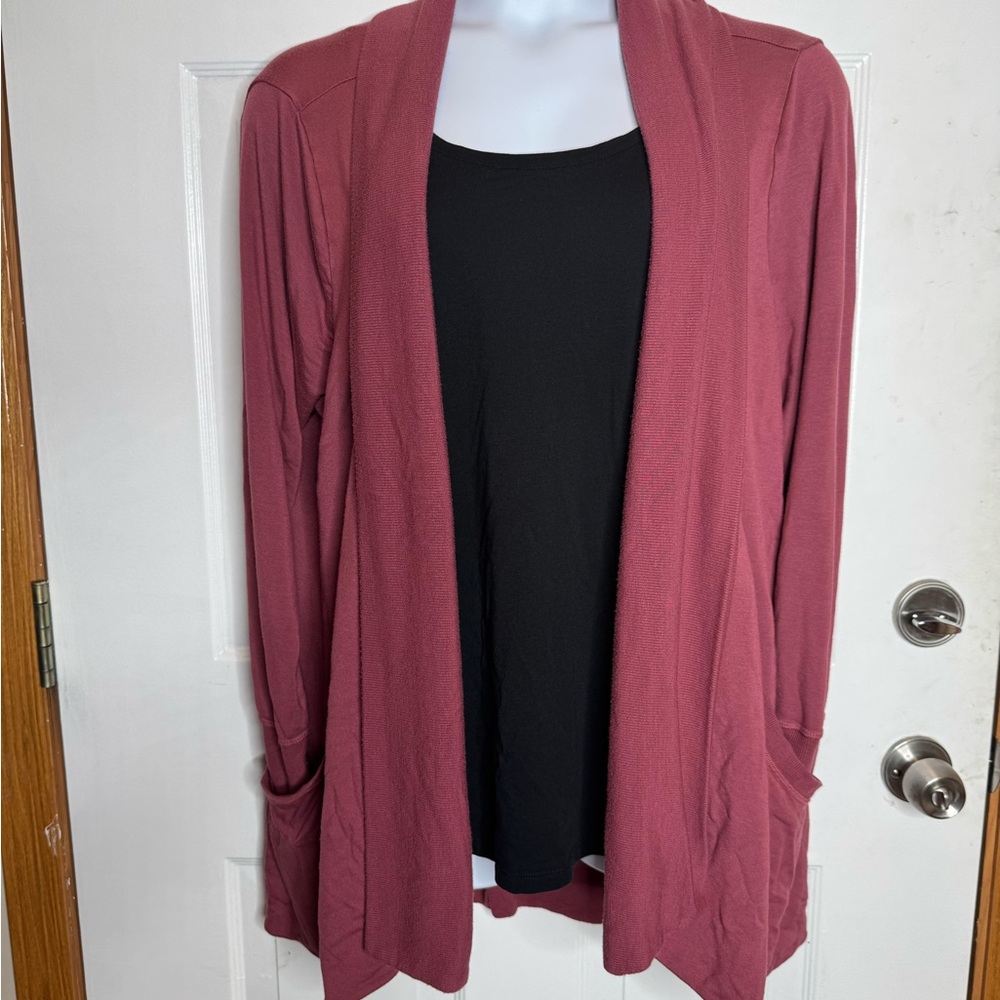 Athleta Women's Open Front Cardigan - Burgundy